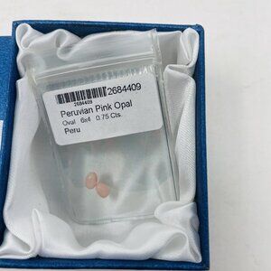 Set of 2 Peruvian Pink Opal Oval 6x4 mm Loose Gemstones for Jewelry Making 5075